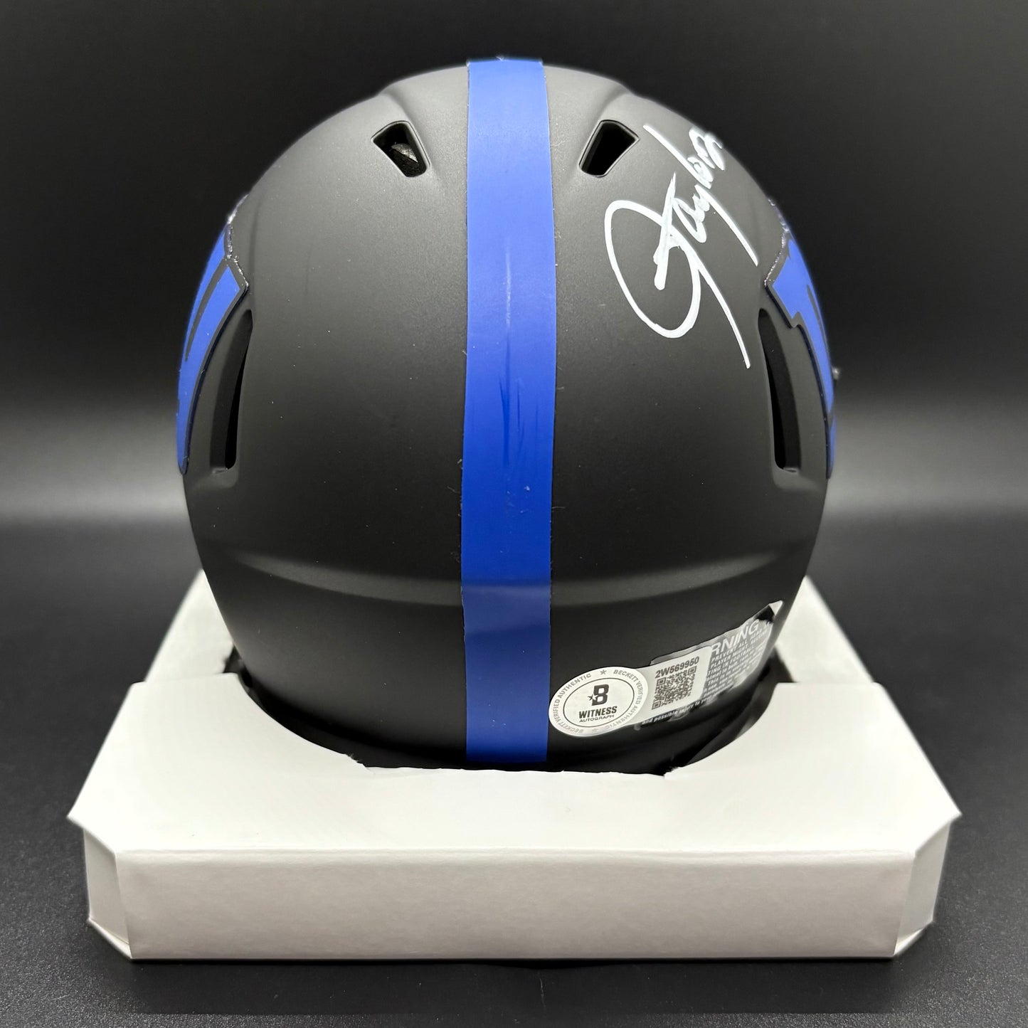Lawrence Taylor Autographed Eclipse Mini Helmet (BAS)