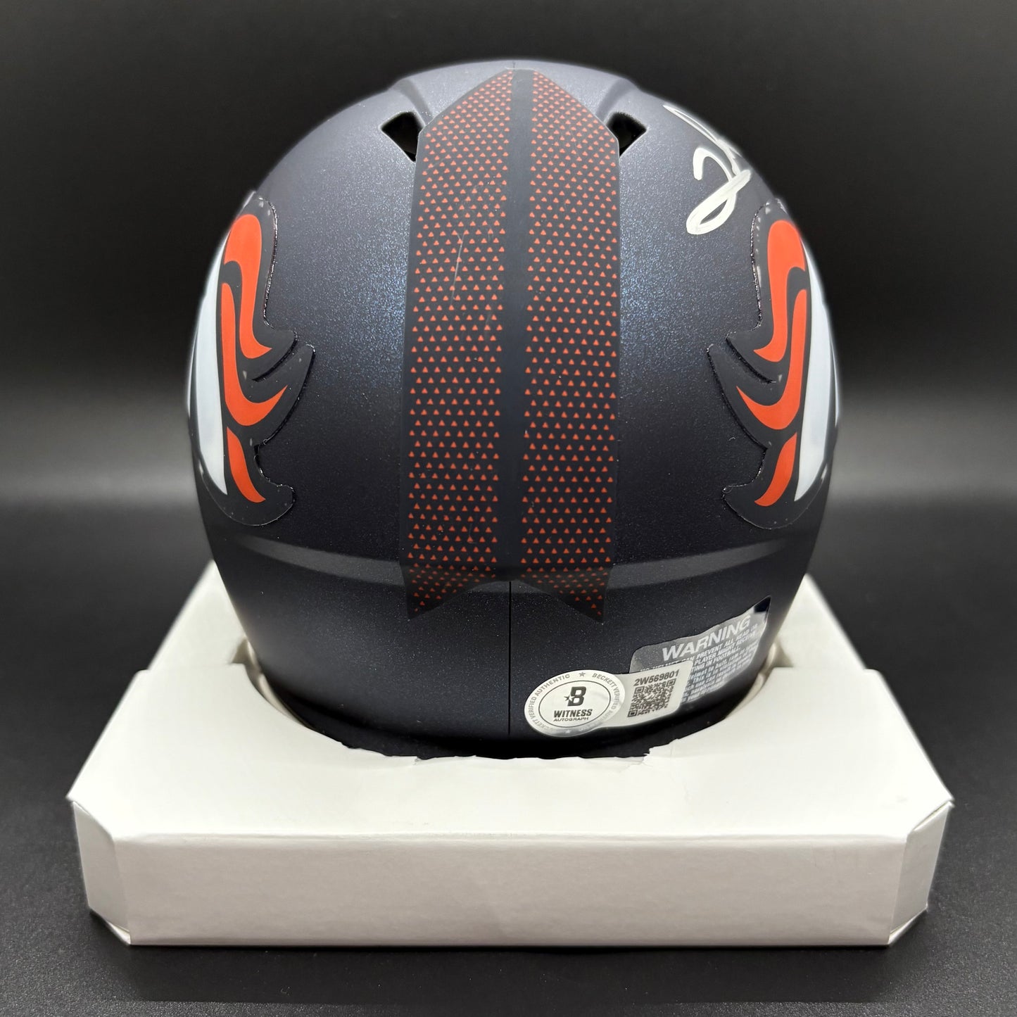 Clinton Portis Autographed Broncos Speed Mini Helmet (Beckett)
