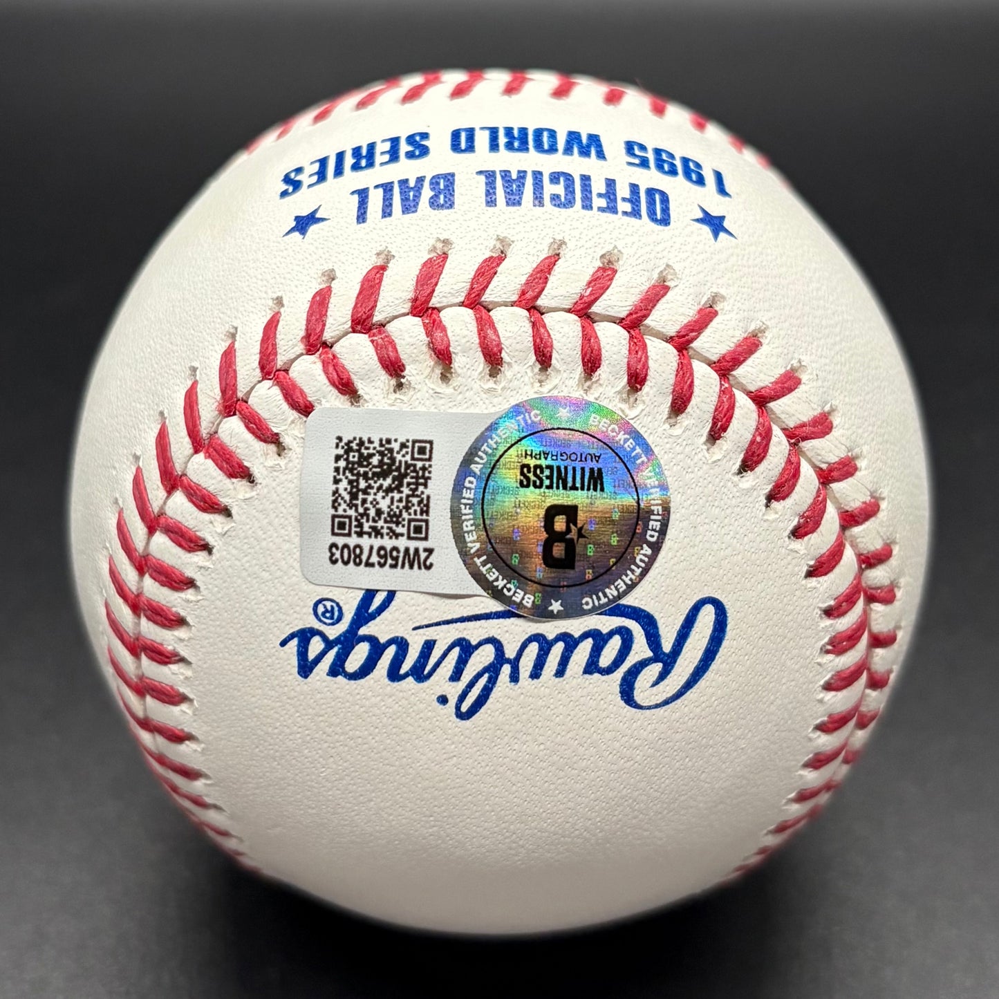 John Smoltz 1995 World Series "1995 WS Champs" Autographed Baseball (BAS)