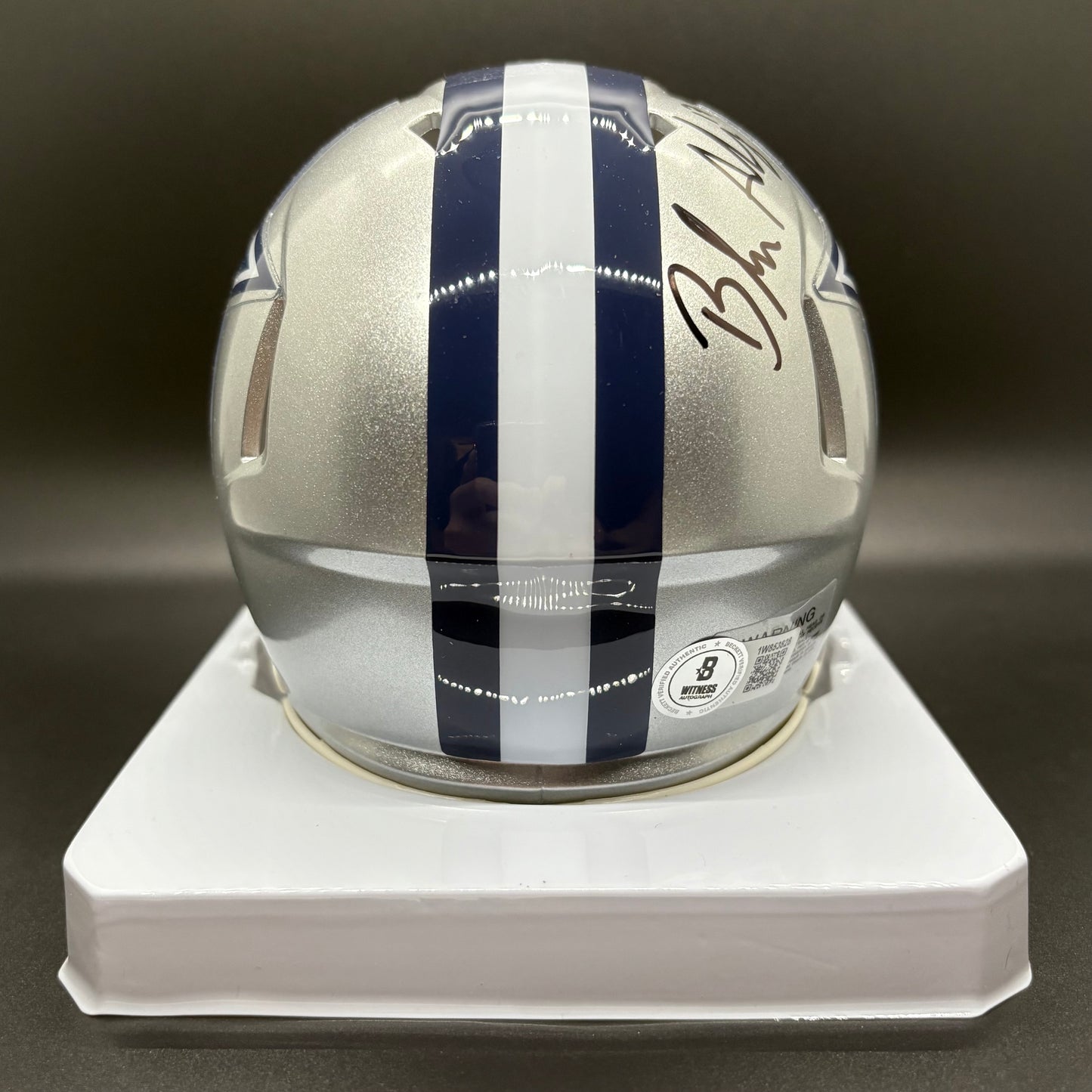 Brandon Aubrey Cowboys Autographed Speed Mini Helmet (BAS)