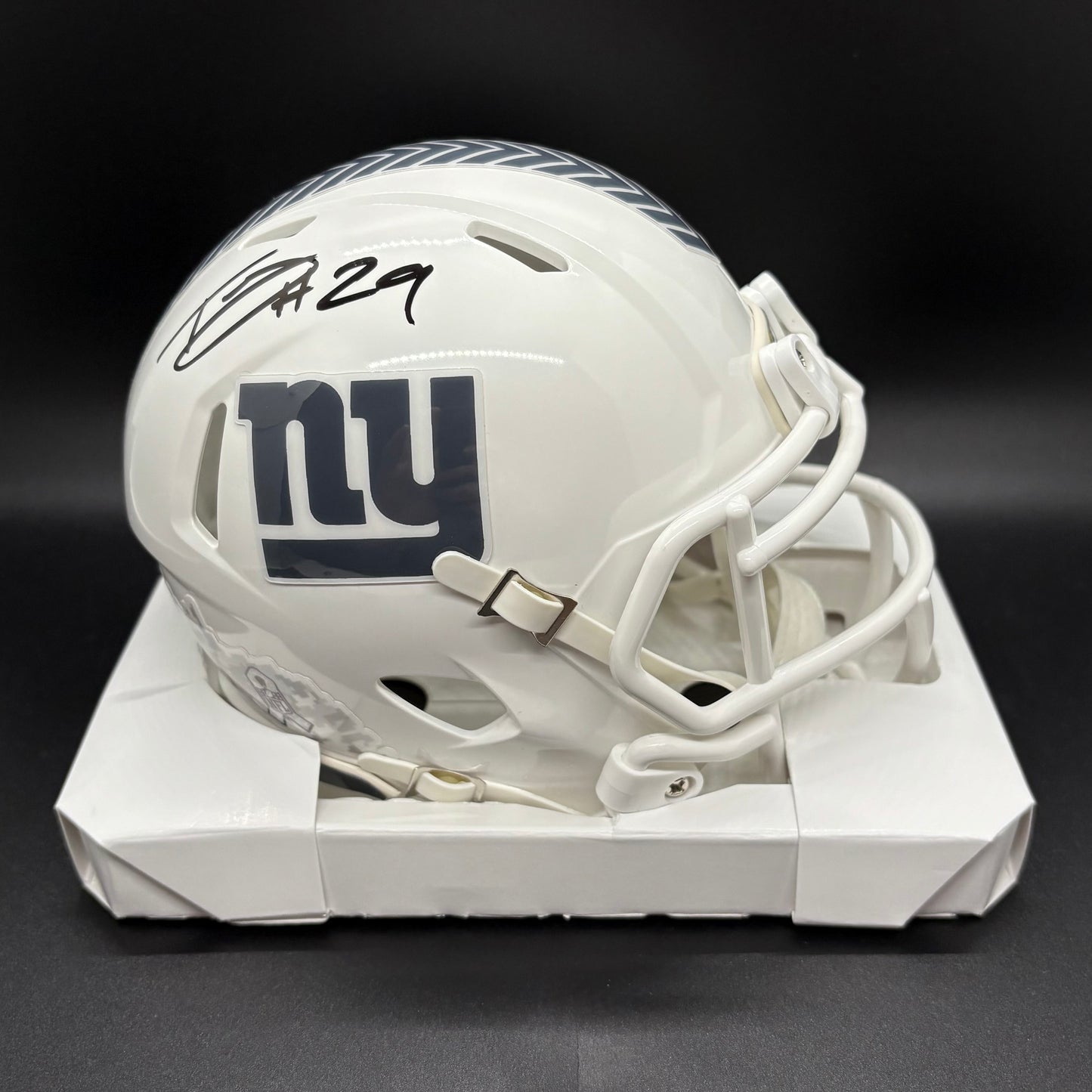 Tyrone Tracy Jr. Autographed Salute to Service Mini Helmet (Beckett)
