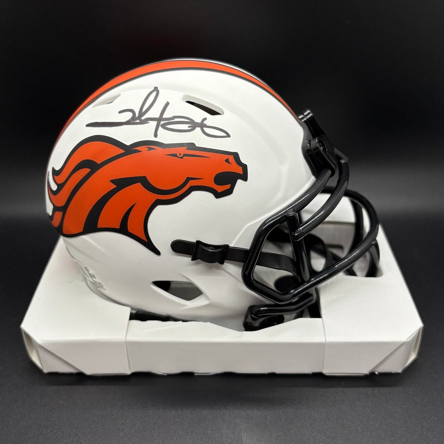 Clinton Portis Autographed Lunar Eclipse Mini Helmet (Beckett)