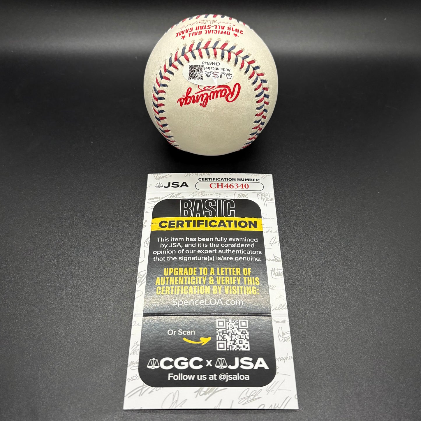 Alex Bregman 2018 All-Star Game Autographed Baseball (JSA)