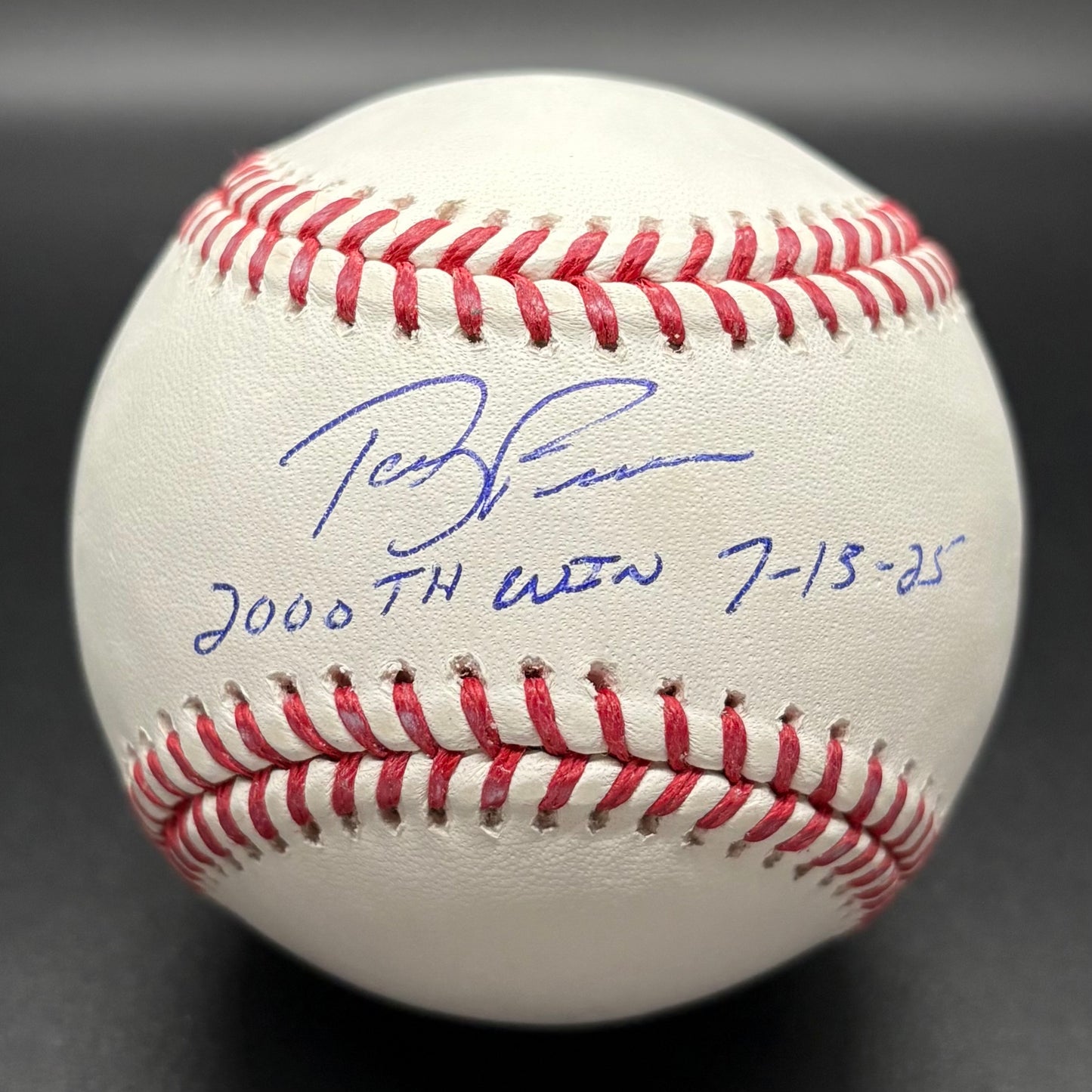 Terry Francona "2000th Win 7/13/25" Autographed Baseball (Beckett)