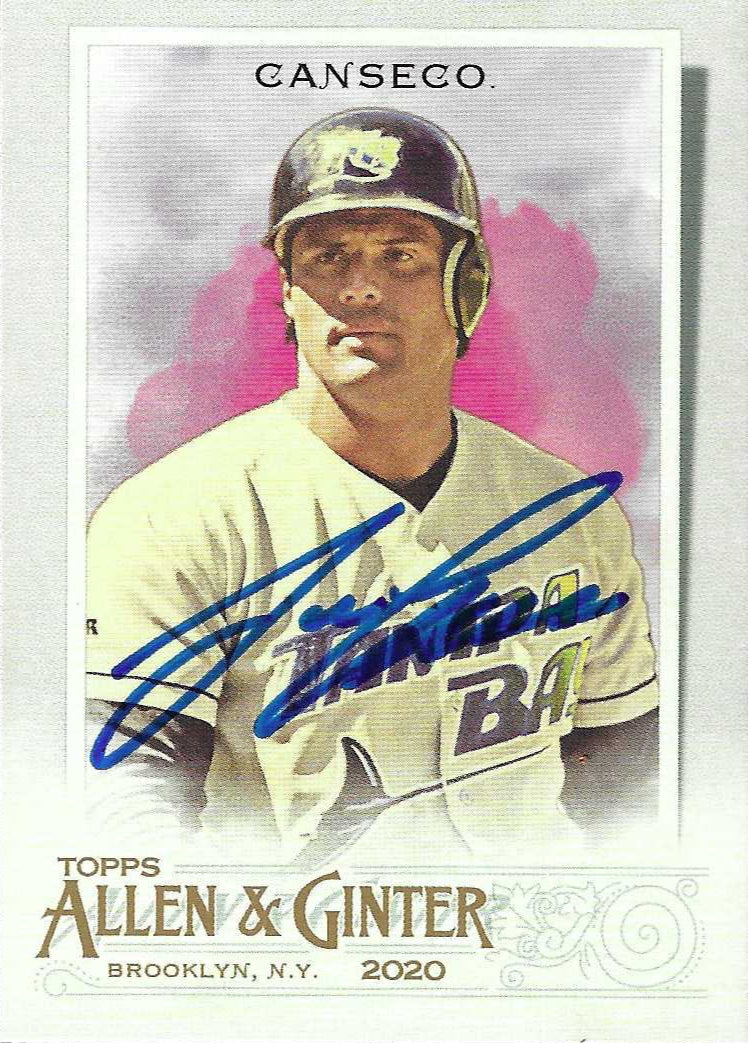 Jose Canseco Signed 2020 Topps Allen & Ginter Card #327 Tampa Bay Rays