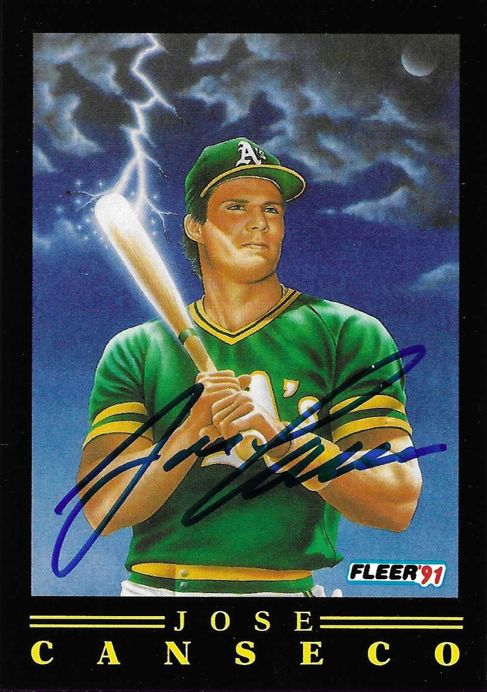 Jose Canseco Signed 1991 Fleer Provisions Card
