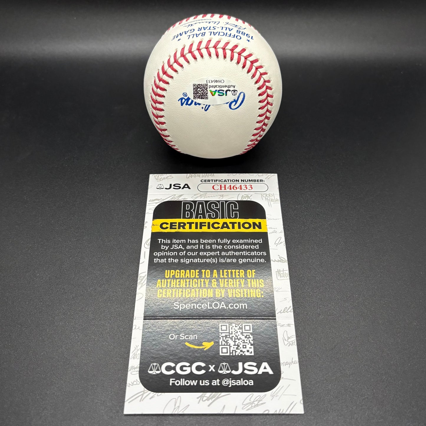 Jose Canseco "88 AL MVP" 1988 All-Star Game Autographed Baseball (JSA)