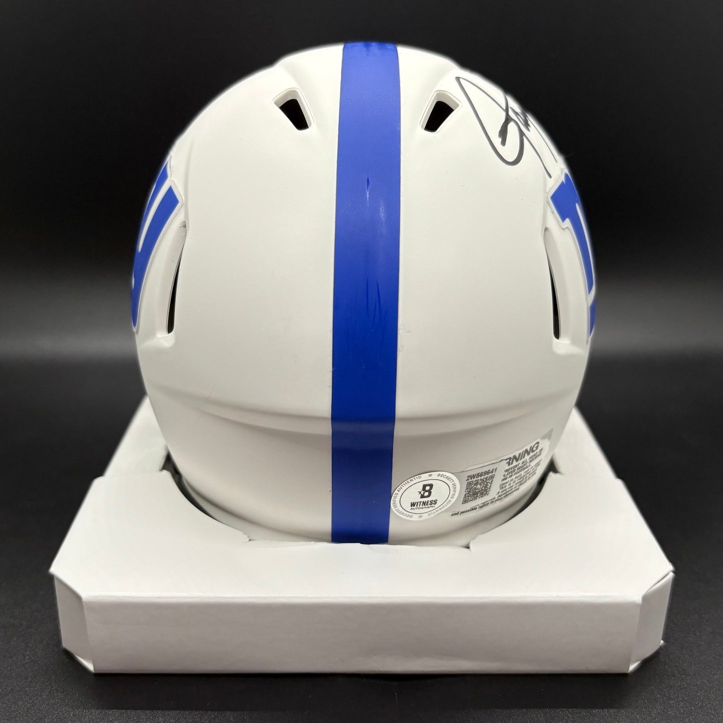 Lawrence Taylor Autographed Lunar Eclipse Mini Helmet (Beckett)