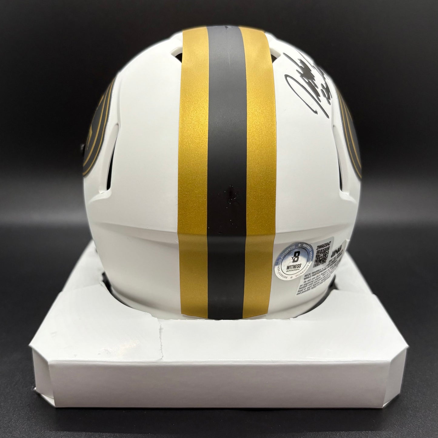 John Taylor 49ers Autographed Lunar Eclipse Mini Helmet (BAS)