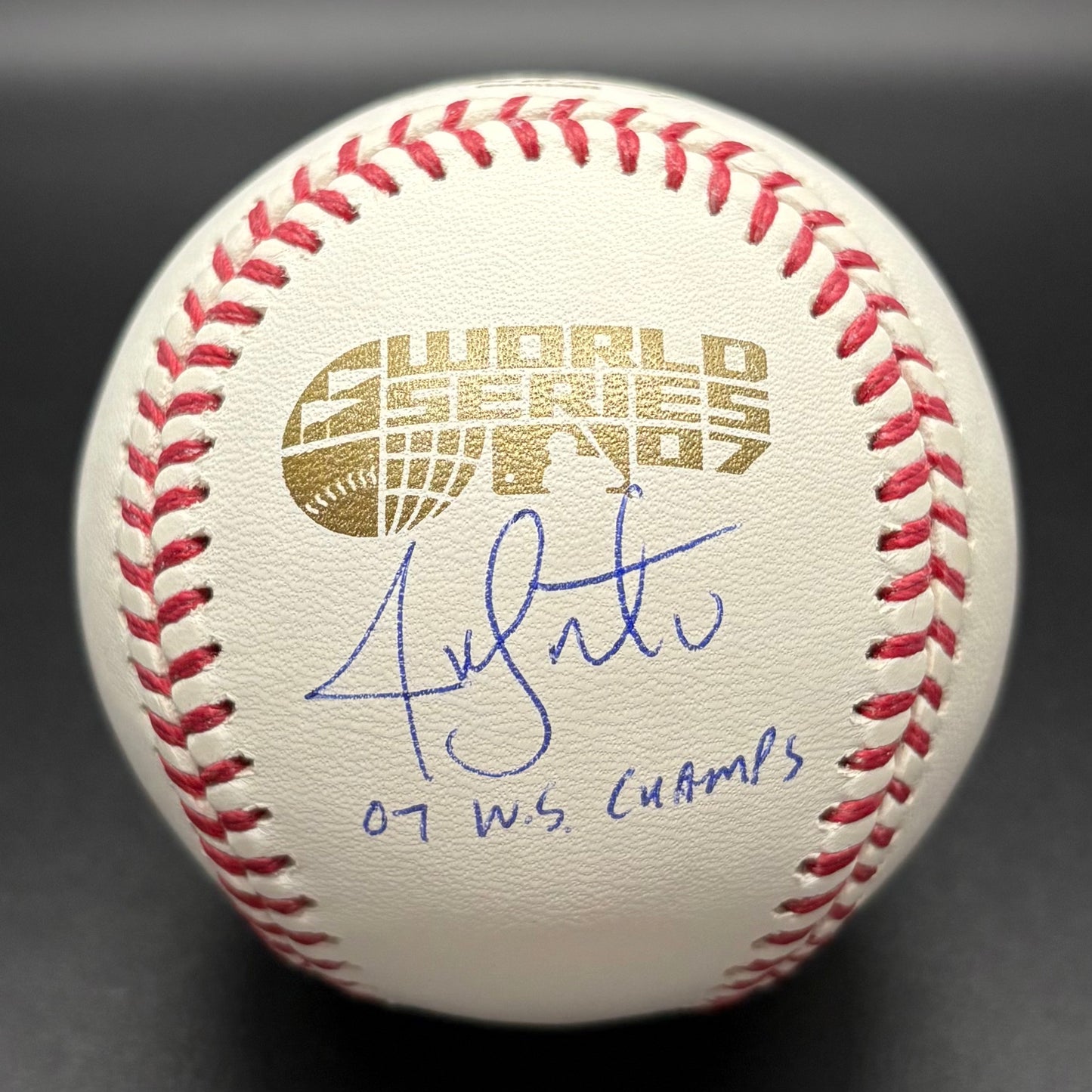 Jon Lester “07 WS Champs” 2007 World Series Autographed Baseball (Beckett)