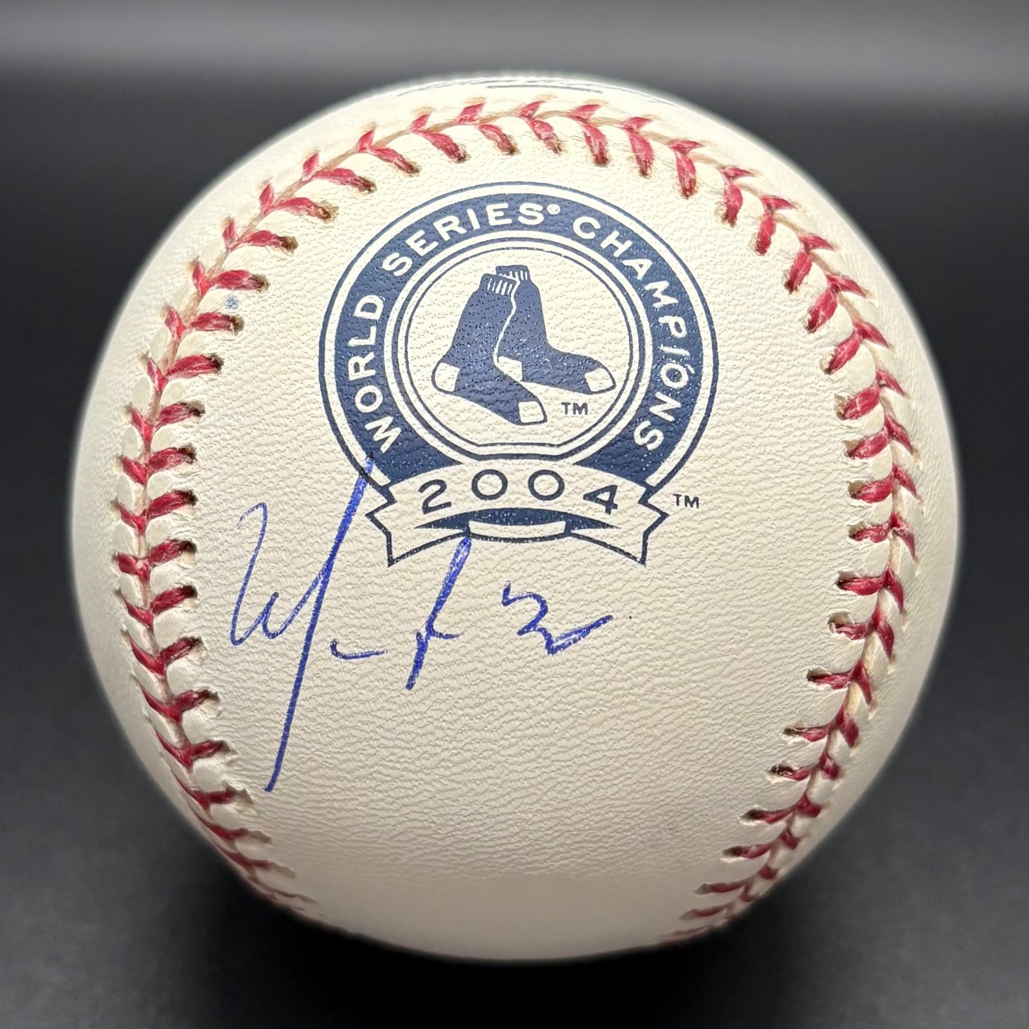 Manny Ramirez 2004 World Series Champs Autographed Baseball (Beckett)