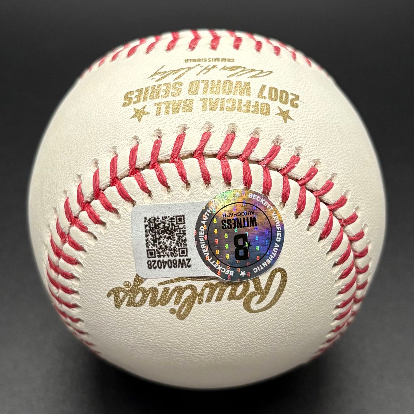 Jon Lester “07 WS Champs” 2007 World Series Autographed Baseball (Beckett)