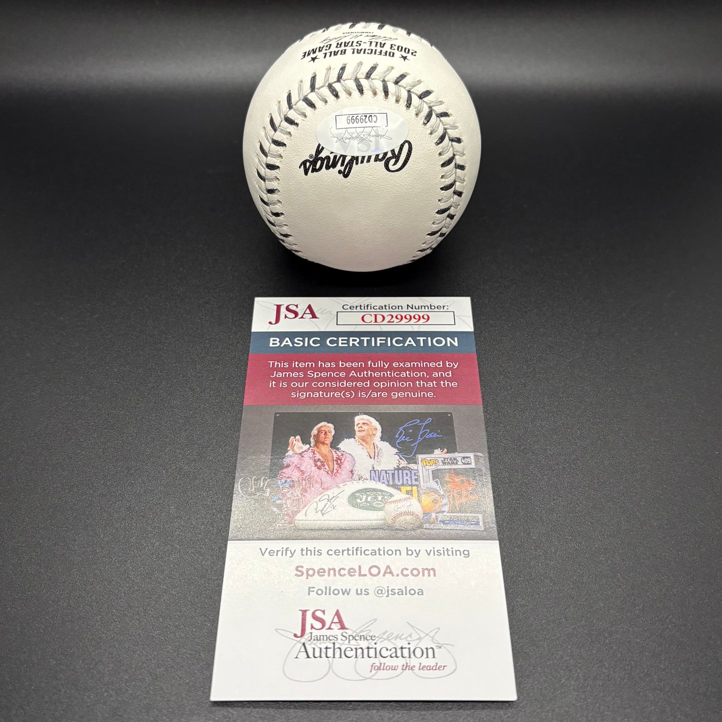 Garrett Anderson "2003 ASG MVP" 2003 All-Star Game Autographed Baseball (JSA)