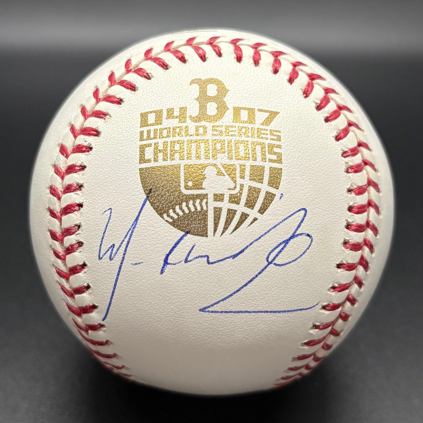 Manny Ramirez 04/07 World Series Champs Autographed Baseball (Beckett)