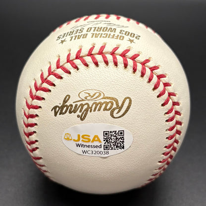 Mike Lowell "2003 World Series Champs" 2003 World Series Autographed Baseball (JSA)