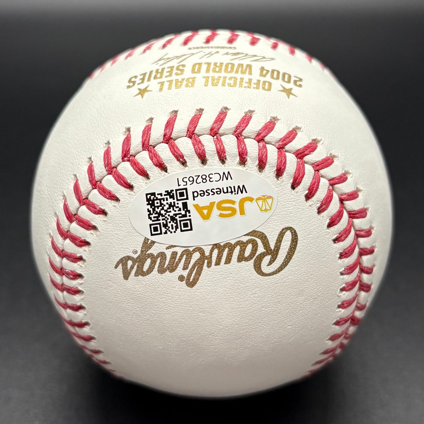 Pedro Martinez "Who’s Your Daddy" 2004 World Series Autographed Baseball (JSA)