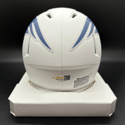 Kayshon Boutte Rivalry Patriots Autographed Mini Helmet (JSA)