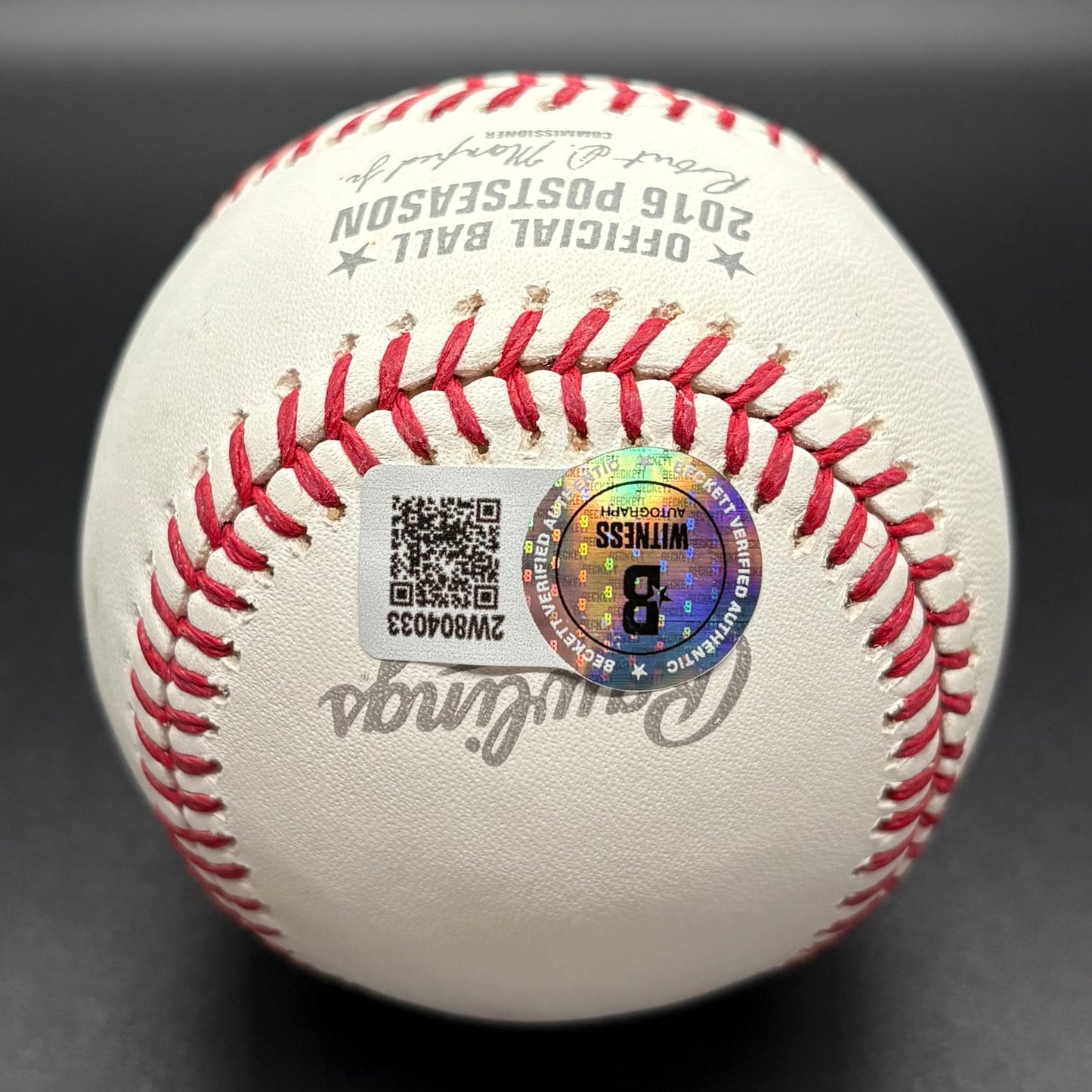 Jon Lester "16 NLCS CO-MVP" 2016 Postseason Autographed Baseball (BAS)