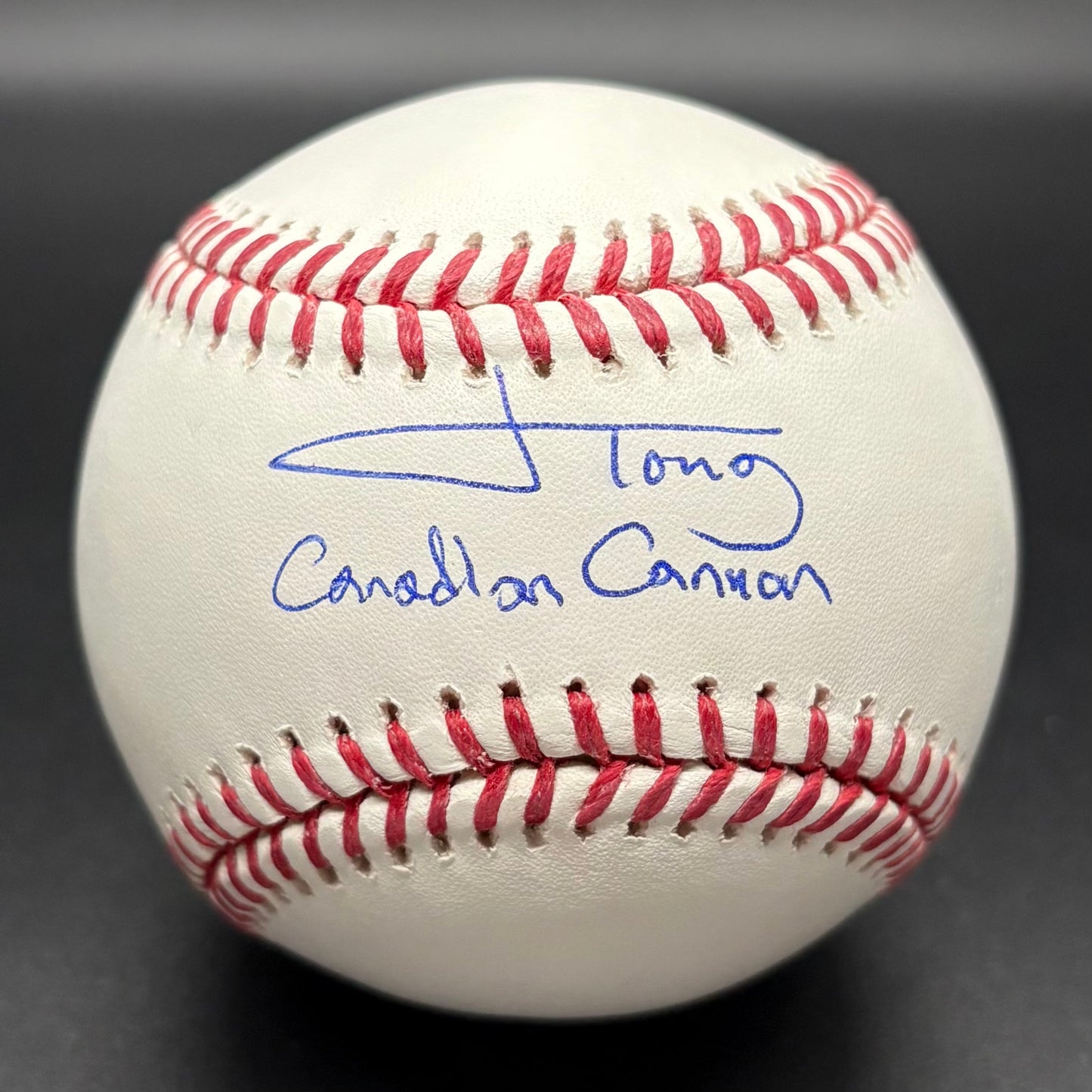 Jonah Tong “Canadian Cannon” Autographed Baseball (MLB)