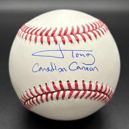 Jonah Tong “Canadian Cannon” Autographed Baseball (MLB)
