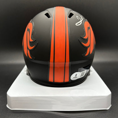 Clinton Portis Eclipse Autographed Broncos Mini Helmet (Beckett)