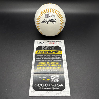 Francisco Lindor Gold Glove Autographed Baseball (JSA)