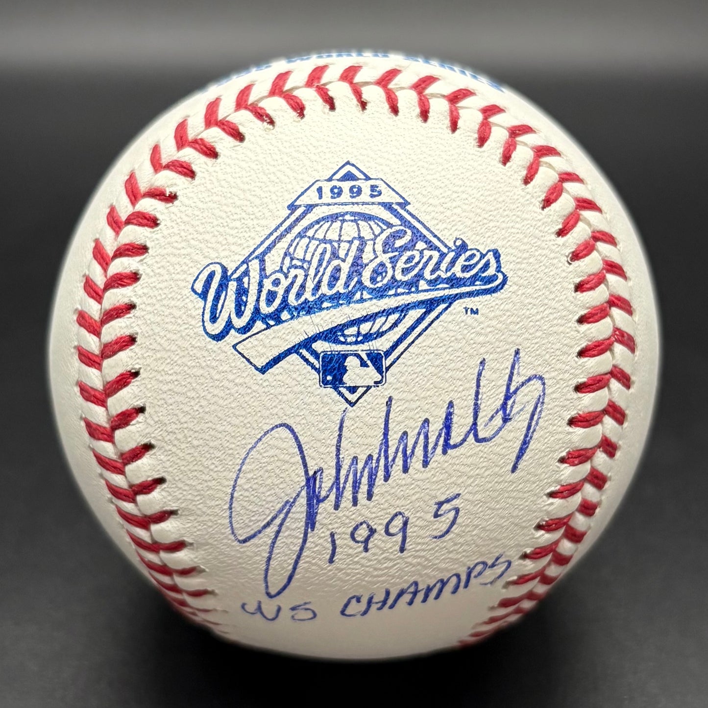 John Smoltz 1995 World Series "1995 WS Champs" Autographed Baseball (BAS)