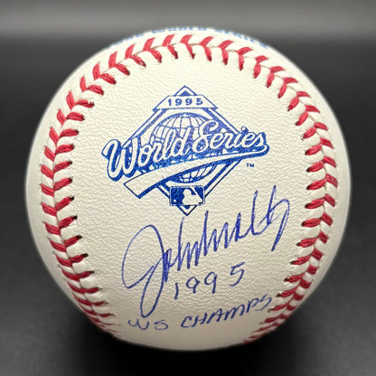 John Smoltz 1995 World Series "1995 WS Champs" Autographed Baseball (BAS)