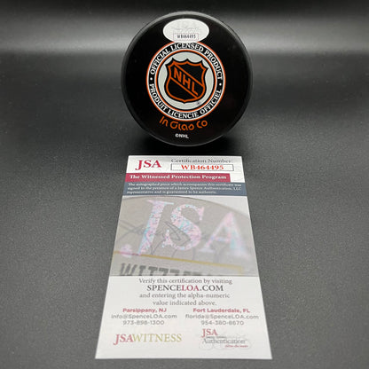 Ray Bourque 2001 Stanley Cup Autographed Puck (JSA)