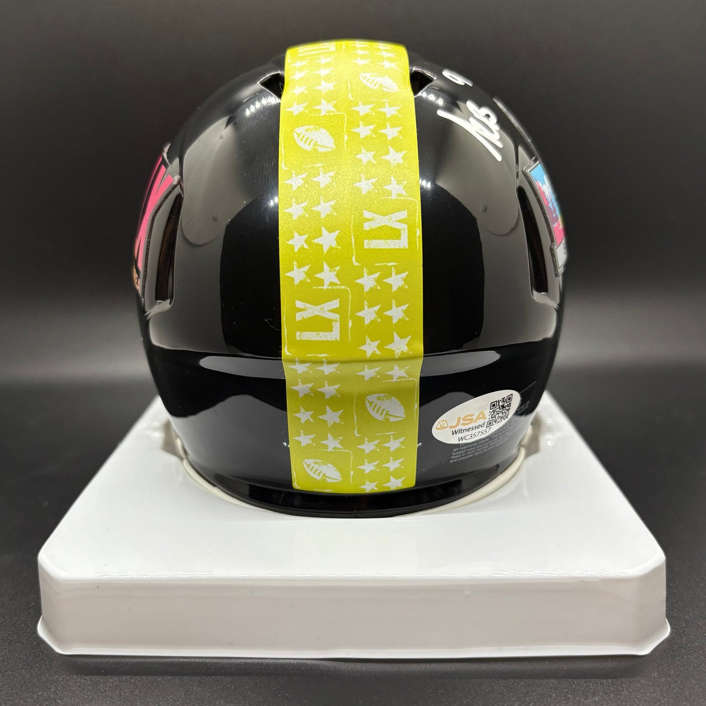 Kayshon Boutte Super Bowl LX Autographed Mini Helmet (JSA)