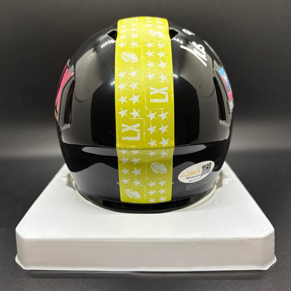 Kayshon Boutte Super Bowl LX Autographed Mini Helmet (JSA)