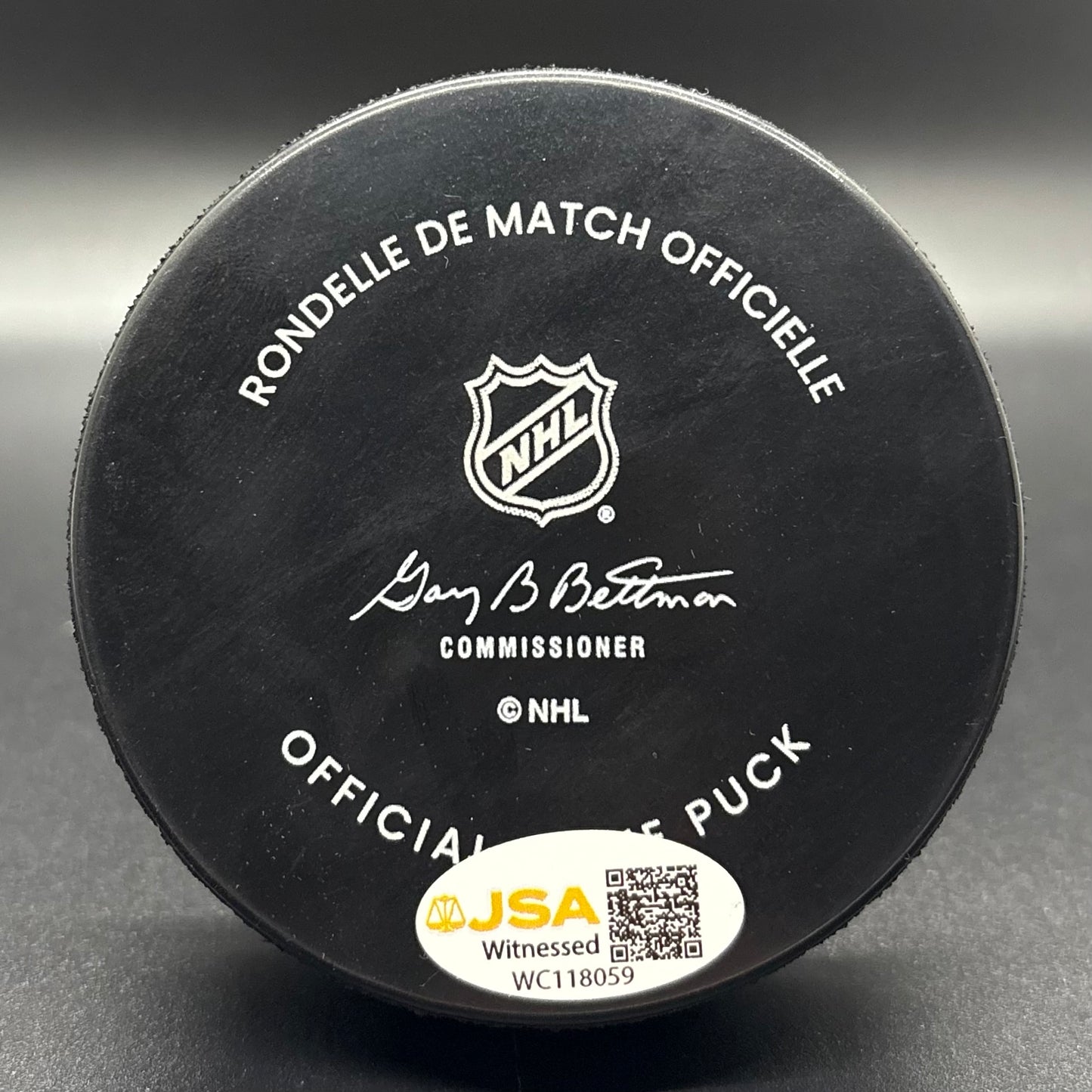 Jeremy Swayman 2023 Winter Classic Autographed Puck (JSA)