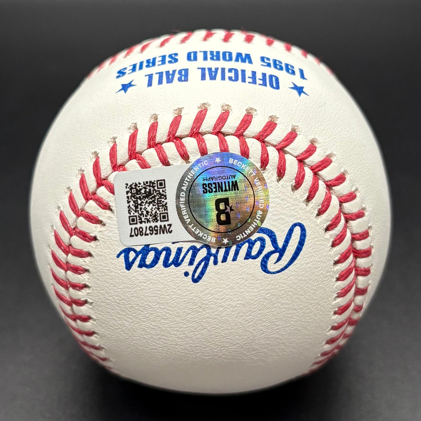 John Smoltz 1995 World Series "1995 WS Champs" Autographed Baseball (BAS)