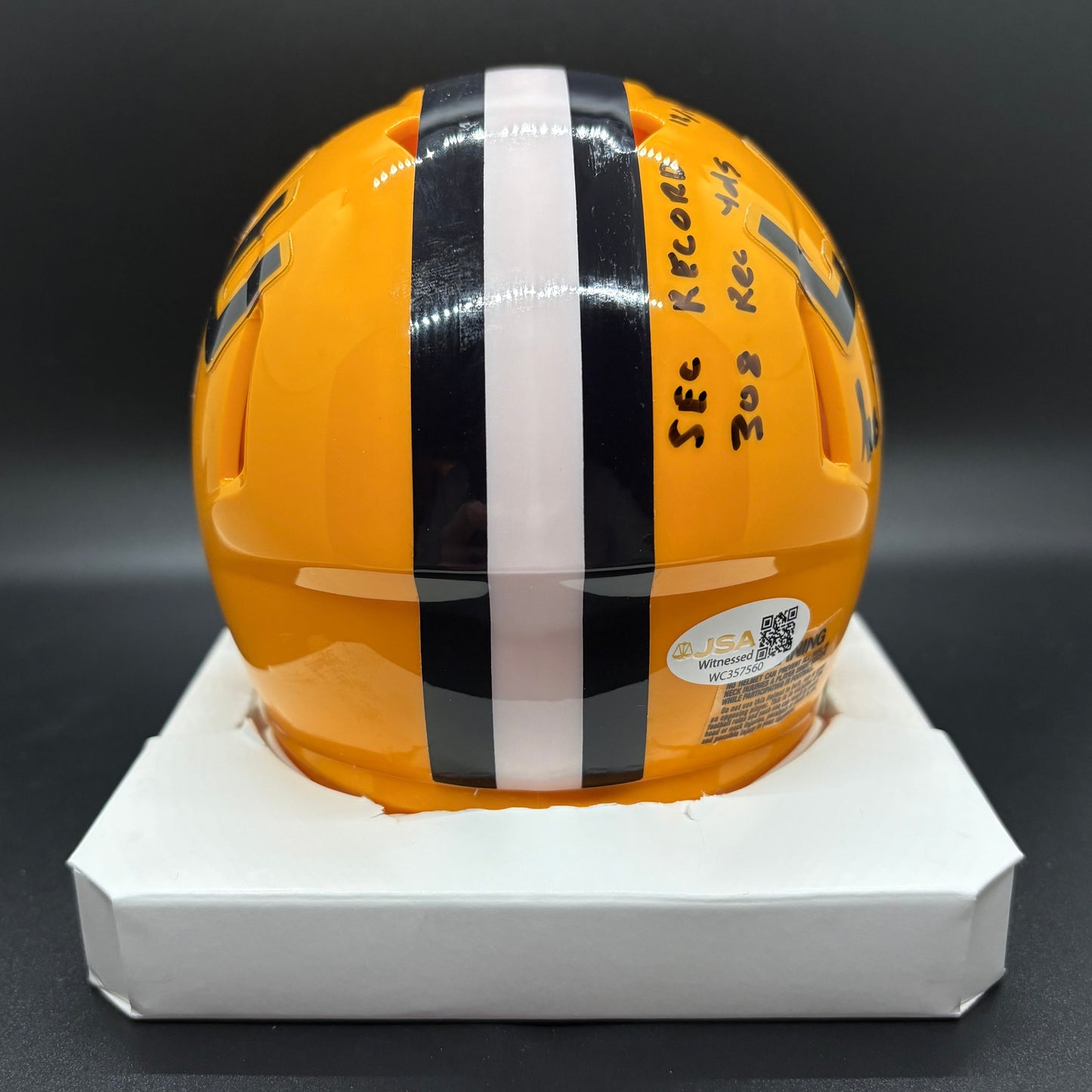 Kayshon Boutte “SEC Record” LSU Autographed Mini Helmet (JSA)