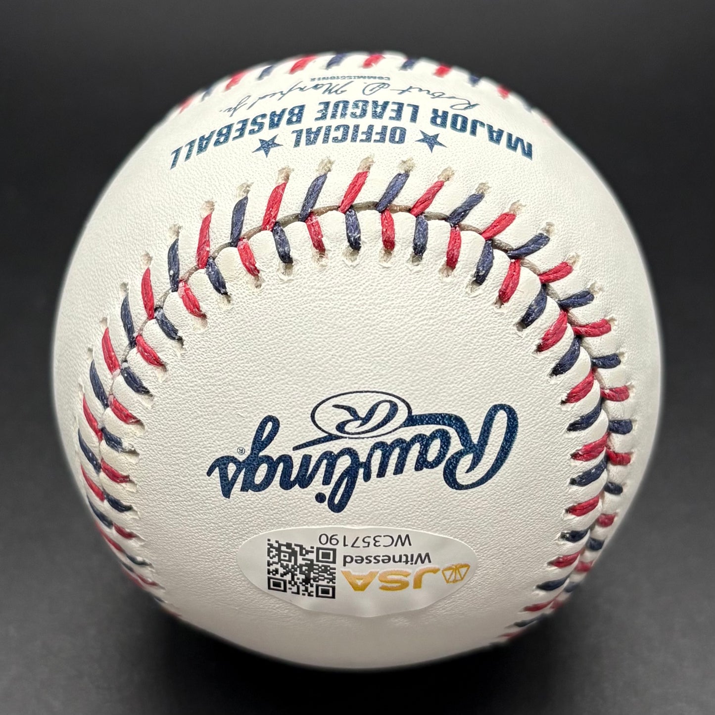 Jason Varitek Red Sox Team Stitch Autographed Baseball (JSA)