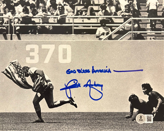 Rick Monday “God Bless America” Autographed Photo (BAS)