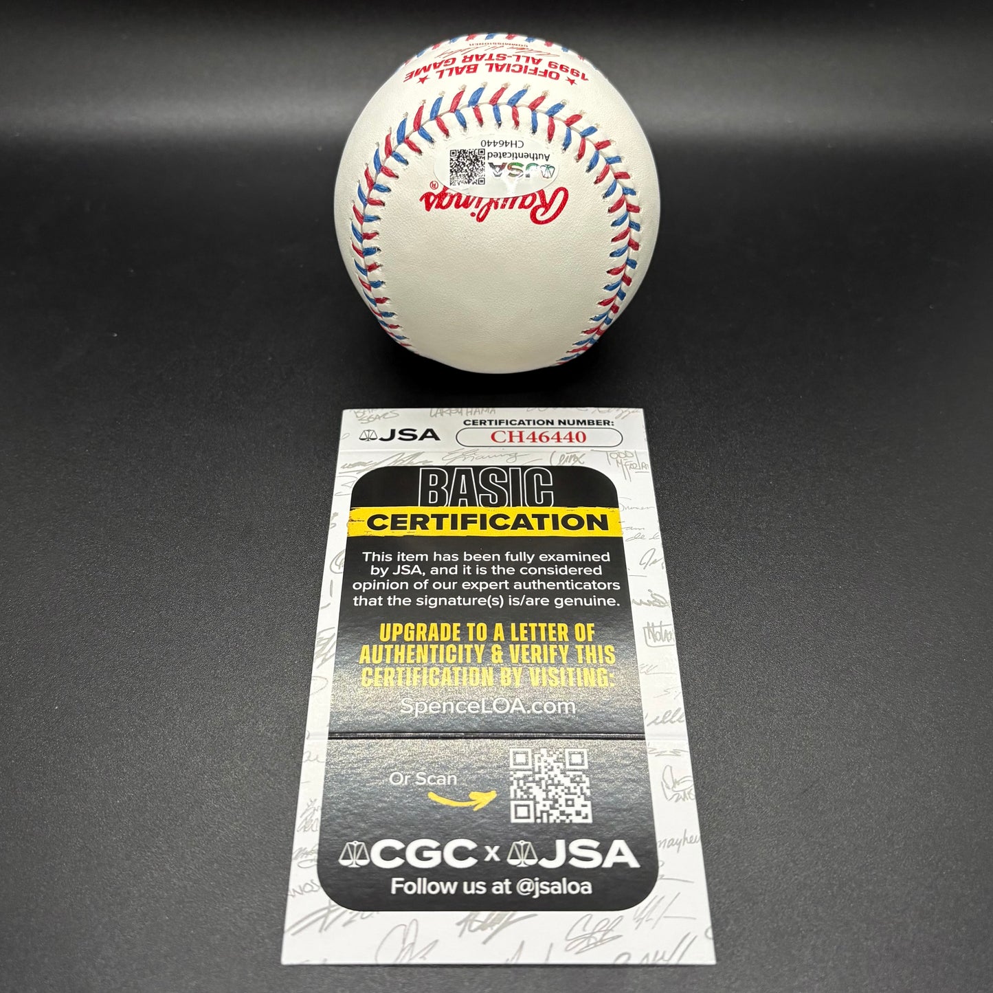 Barry Larkin 1999 All-Star Game Autographed Baseball (JSA)