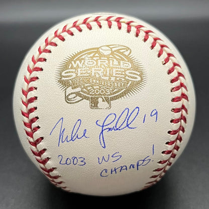 Mike Lowell "2003 WS Champs" 2003 World Series Autographed Baseball (JSA)