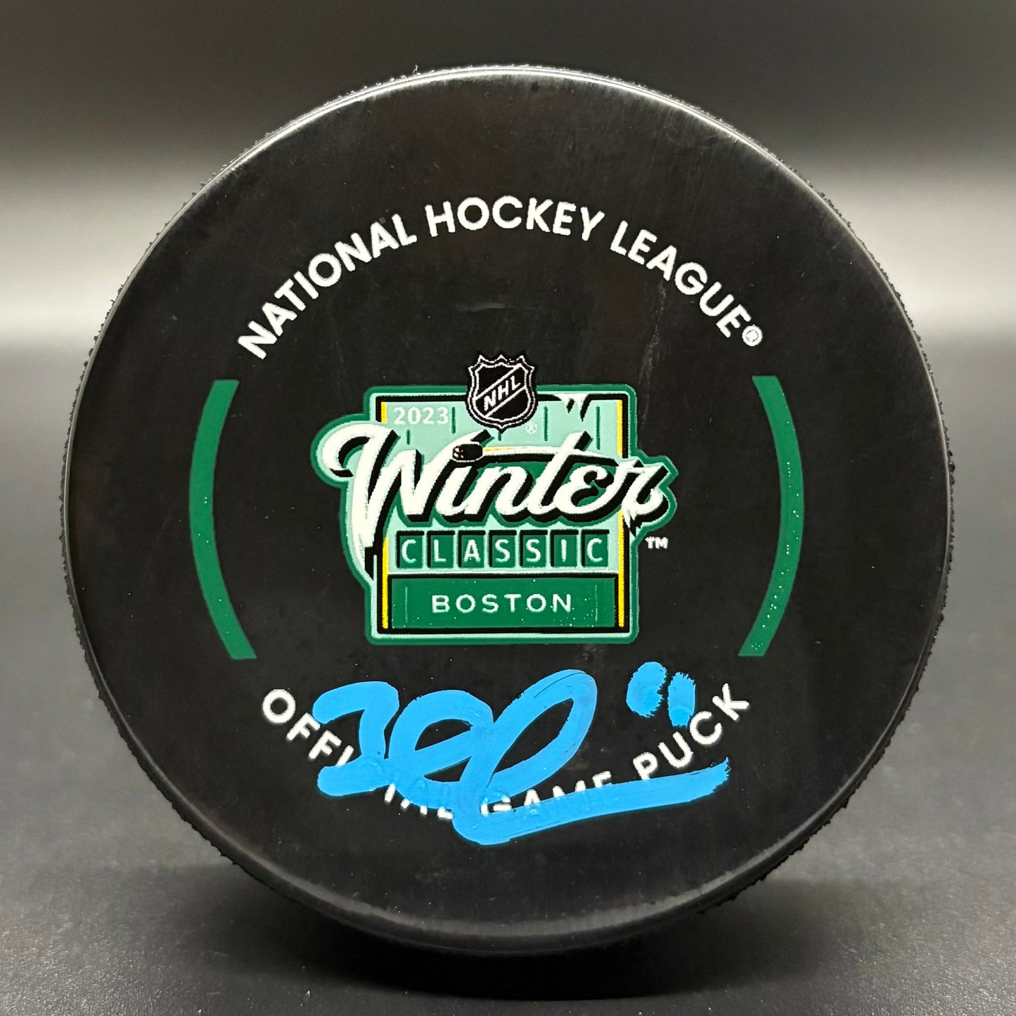 Brad Marchand 2023 Winter Classic Autographed Puck (COA)
