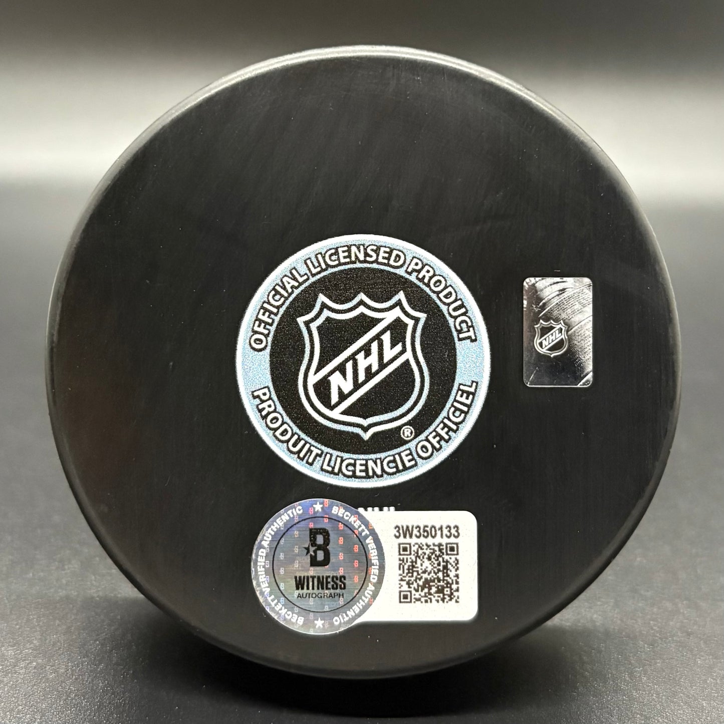 Bo Horvat "Hat Trick 10/16/25" Autographed Islanders Puck (BAS)
