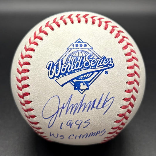 John Smoltz 1995 World Series "1995 WS Champs" Autographed Baseball (BAS)