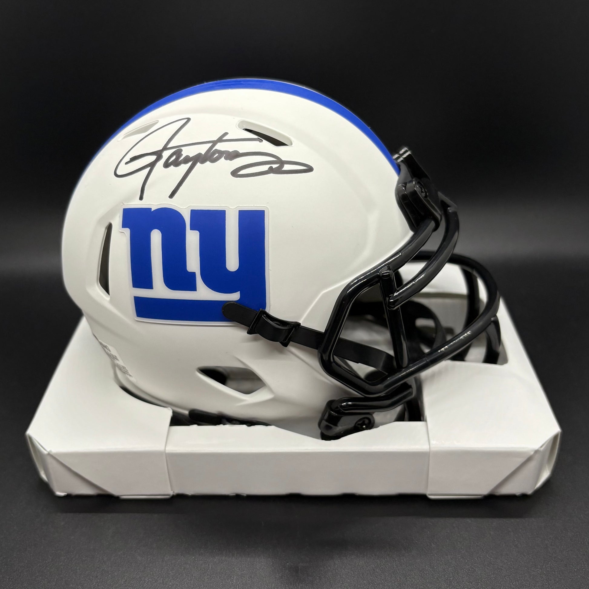 autograph football helmet Lawrence Taylor Autographed Lunar Eclipse Mini Helmet (BAS) – Red Seat Collectibles, LLC