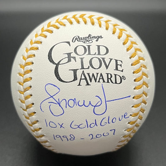 Andruw Jones "10x Gold Glove 1998-2007" Gold Glove Autographed Baseball (JSA)