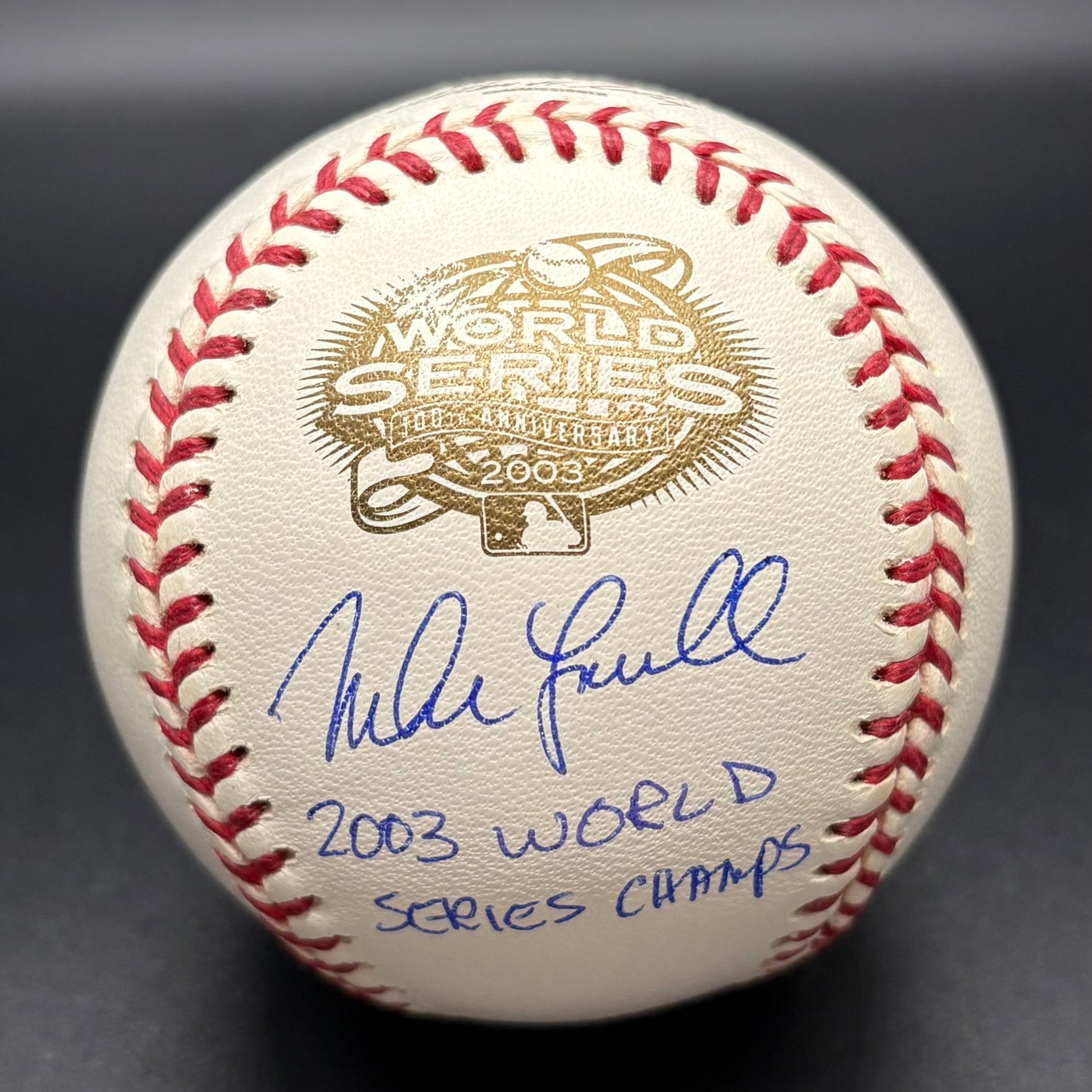 Mike Lowell "2003 World Series Champs" 2003 World Series Autographed Baseball (JSA)