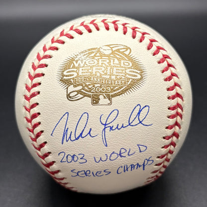 Mike Lowell "2003 World Series Champs" 2003 World Series Autographed Baseball (JSA)