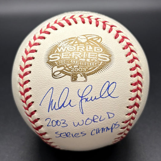 Mike Lowell "2003 World Series Champs" 2003 World Series Autographed Baseball (JSA)