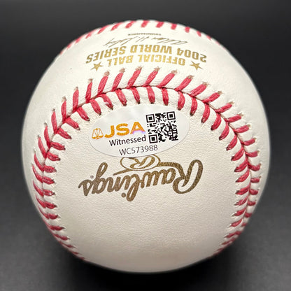 Curt Schilling "I Bled For The Sox" 2004 World Series Autographed Baseball (JSA)