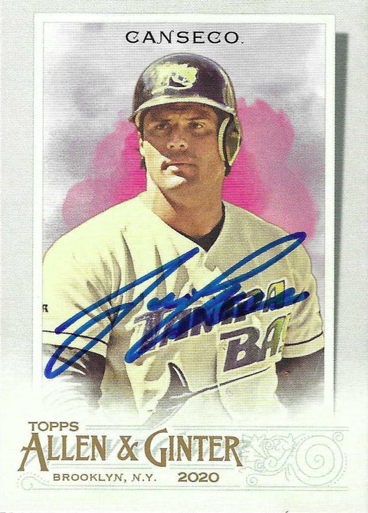 Jose Canseco Signed 2020 Topps Allen & Ginter Card #327 Tampa Bay Rays