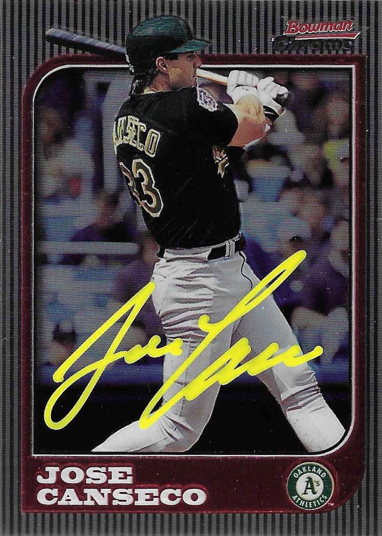 Jose Canseco Signed Cards