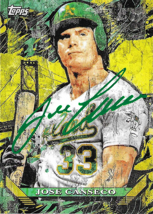 Jose Canseco Signed 2021 Topps Project 70 Card #74 By Tyson Beck